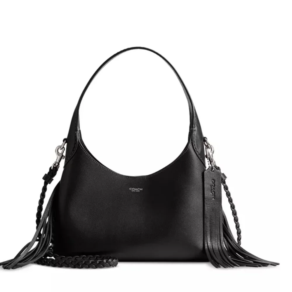 Coach Brooklyn Fringe small purse black silver - Picture 3 of 9